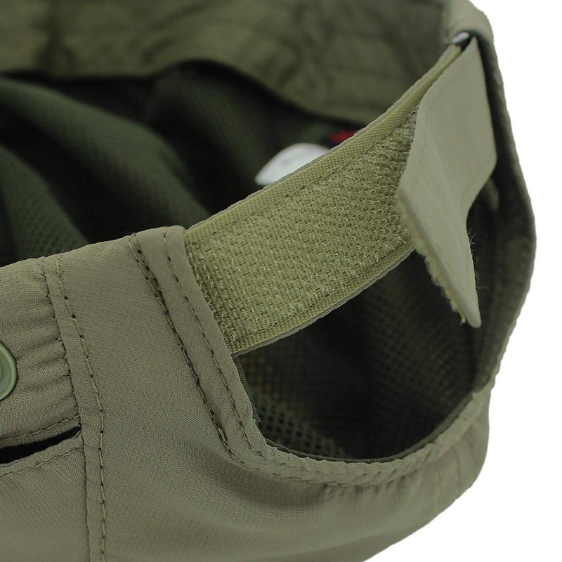 LLmoway UPF50+ Sun Hat with Neck Flap for Men Women Fishing Hiking Camping Quick Dry Cap Army Green - Image 4